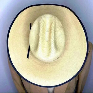 Milano Hats Larry Mahan Collection Straw Hat Size 7 1/4